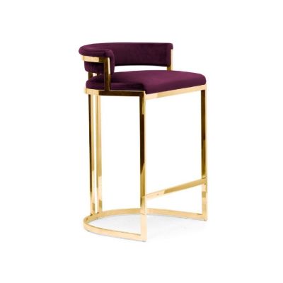 Scaun bar tapitat mov inchis/auriu Vegas 60