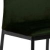 Scaun tapitat, catifea, picior metalic, verde olive, Demina