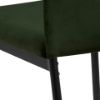 Scaun tapitat, catifea, picior metalic, verde olive, Demina