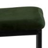 Scaun tapitat, catifea, picior metalic, verde olive, Demina