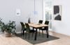 Scaun tapitat, catifea, picior metalic, verde olive, Demina