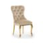 Scaun tapitat cappuccino/auriu Madame Glam