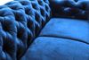 Canapea extensibila 3 locuri albastru/alb Valentino