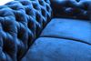 Canapea fixa 2 locuri albastru/alb Valentino