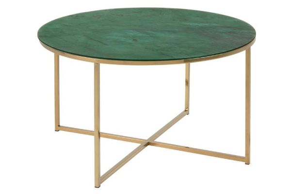 Masuta rotunda 80 cm auriu/verde Alisma