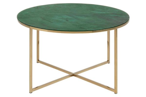 Masuta rotunda 80 cm auriu/verde Alisma