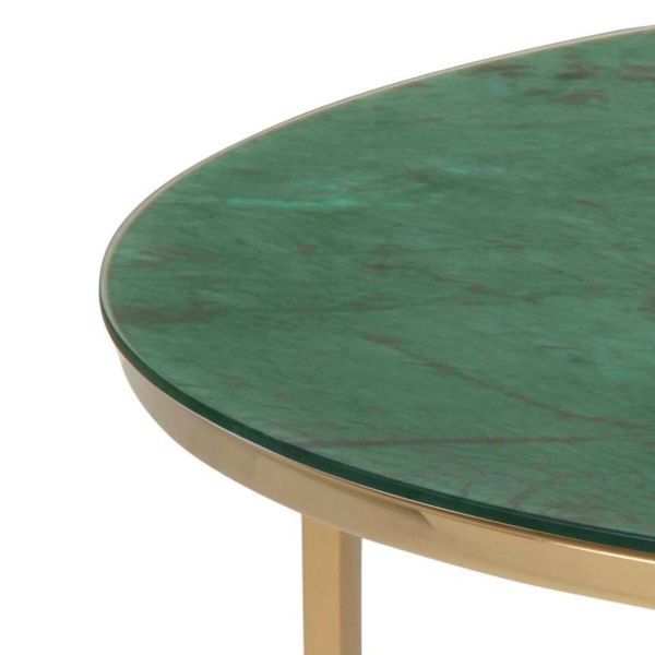 Masuta rotunda 80 cm auriu/verde Alisma