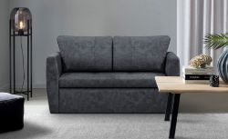 Canapea extensibila 2 locuri gri inchis Bella Lux