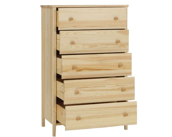 Comoda inalta cu 5 sertare pin natur Colorado
