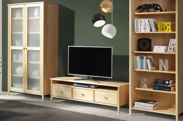 Comoda TV cu 3 sertare pin natur Colorado