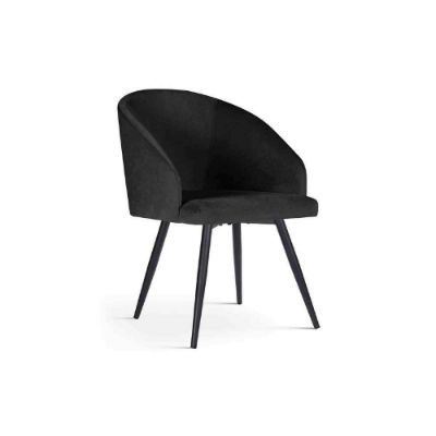 Scaun tapitat negru Korfu