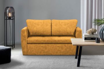 Canapea extensibila 2 locuri galben Bella Lux