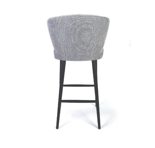 Scaun bar tapitat gri deschis/negru Aurora
