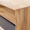 Comoda TV 120 cm cu 1 sertar sticla si 2 nise stejar natur Loft