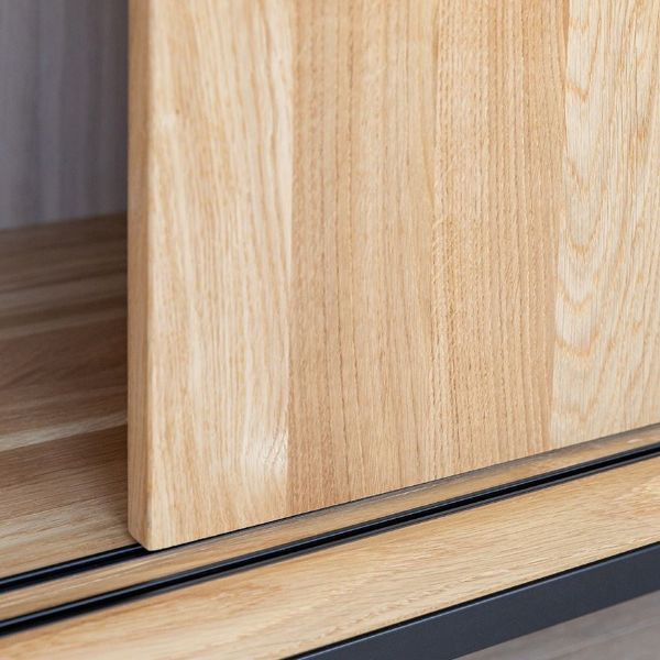 Comoda TV 120 cm cu 2 usi stejar natur Loft