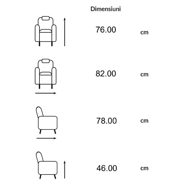 Fotoliu pivotant tapitat gri/argintiu Sisi