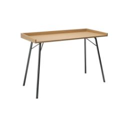Birou cu picioare metalice stejar natur/negru Tray
