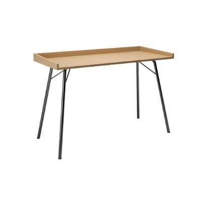 Birou cu picioare metalice stejar natur/negru Tray