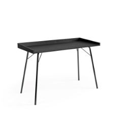 Birou cu picioare metalice negru Tray