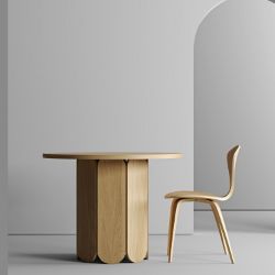 Masa dining rotunda 98 cm stejar Craft