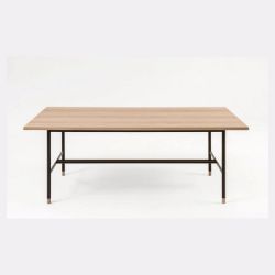 Masa dining fixa 200 cm stejar/negru Turgend
