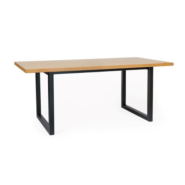 Masa dining fixa 180 cm stejar/negru Ramden