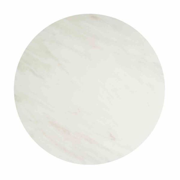 Masa dining 220 cm cu blat alb de marmura, picioare de metal finisat argintiu, Marble