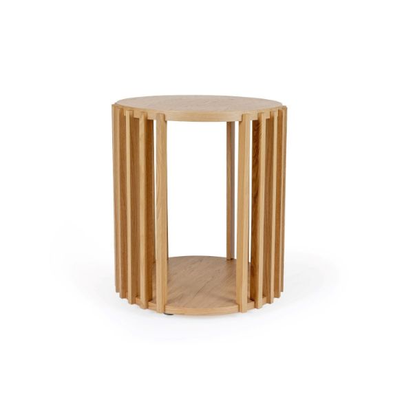 Masuta laterala stejar, finisaj natur, Round