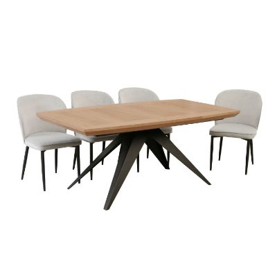 Masa extensibila 180/280 cm stejar/negru Sima