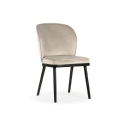 Scaun tapitat cappuccino/negru Aniel Pro