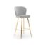 Scaun bar tapitat gri deschis/auriu Aniel 70