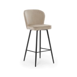 Scaun bar tapitat cappuccino/negru Aniel 70
