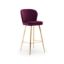 Scaun bar tapitat mov inchis/auriu Aniel 60