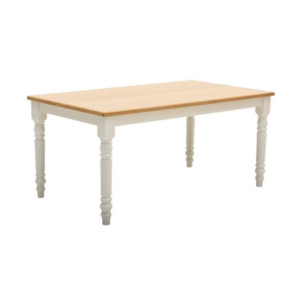 	Masa dining fixa 160 cm alb/natur Cristina