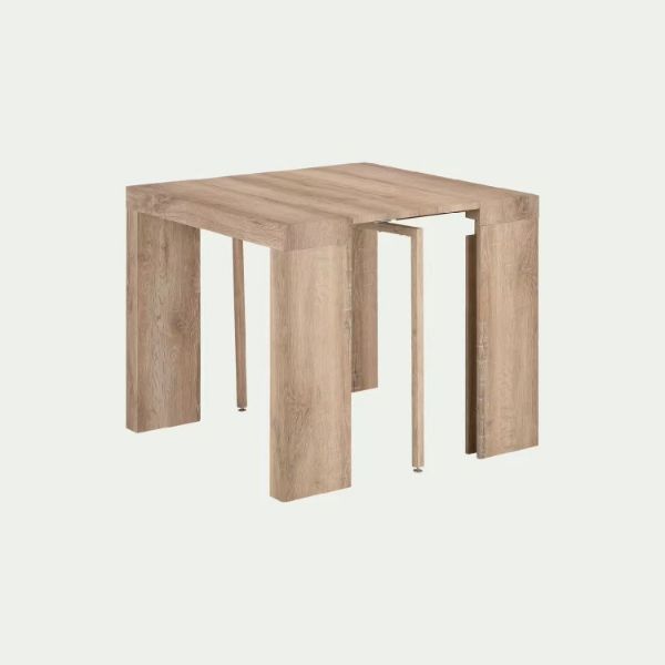 Consola masa dining extensibila, PAL melaminat, stejar natur, Felicia