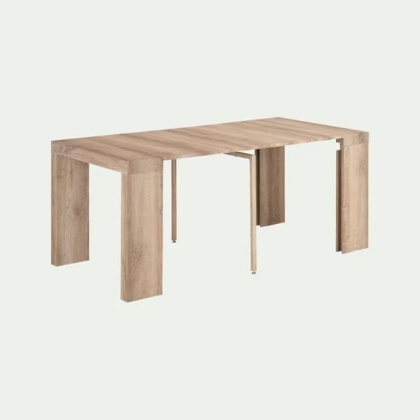 Consola masa dining extensibila, PAL melaminat, stejar natur, Felicia