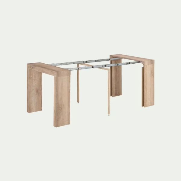 Consola masa dining extensibila, PAL melaminat, stejar natur, Felicia