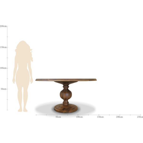 Masa rotunda fixa 140 cm stejar Victoria