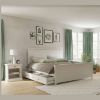 Noptiera cu 1 sertar alb Clemence