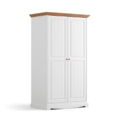 Dulap cu 2 usi alb/top stejar Eliza
