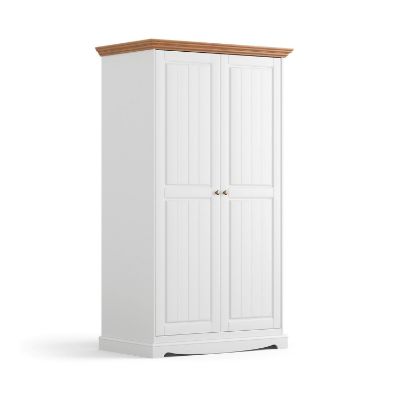 Dulap cu 2 usi alb/top stejar Eliza