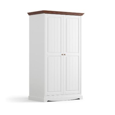 Dulap cu 2 usi alb/top nuc Eliza