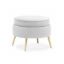 Taburet rotund gri deschis/auriu Muza