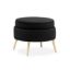 Taburet rotund negru/auriu Muza