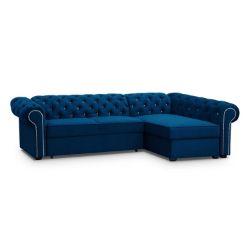Coltar extensibil dreapta albastru inchis Versace