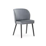 Scaun tapitat gri inchis/negru Aniel Plus