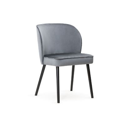Scaun tapitat gri inchis/negru Aniel Plus