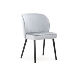 Scaun tapitat gri deschis/negru Aniel Plus