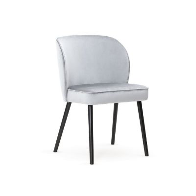 Scaun tapitat gri deschis/negru Aniel Plus