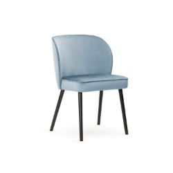 Scaun tapitat albastru deschis/negru Aniel Plus